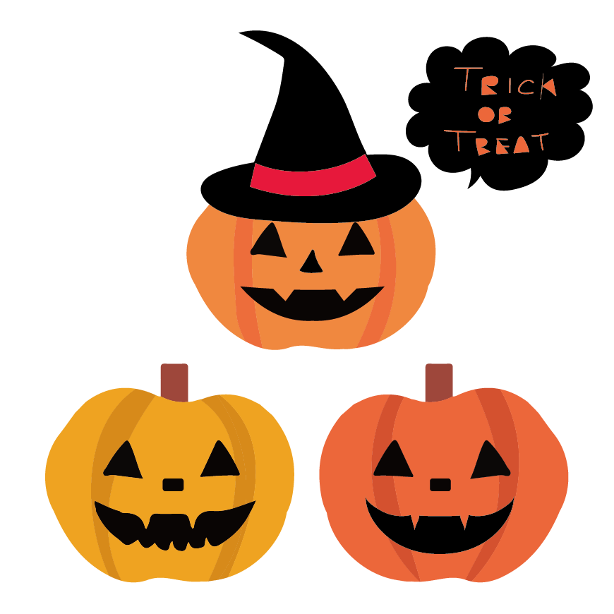 ハロウィンのカボチャ・ジャック オー ランタン イラスト | 商用フリー(無料)のイラスト素材なら「イラストマンション」