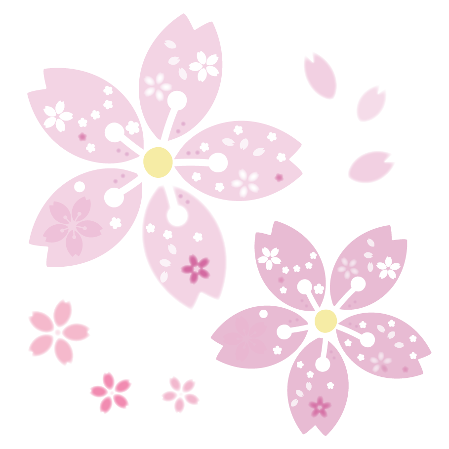かわいい桜（さくら,サクラ）の フリー イラスト【春素材】