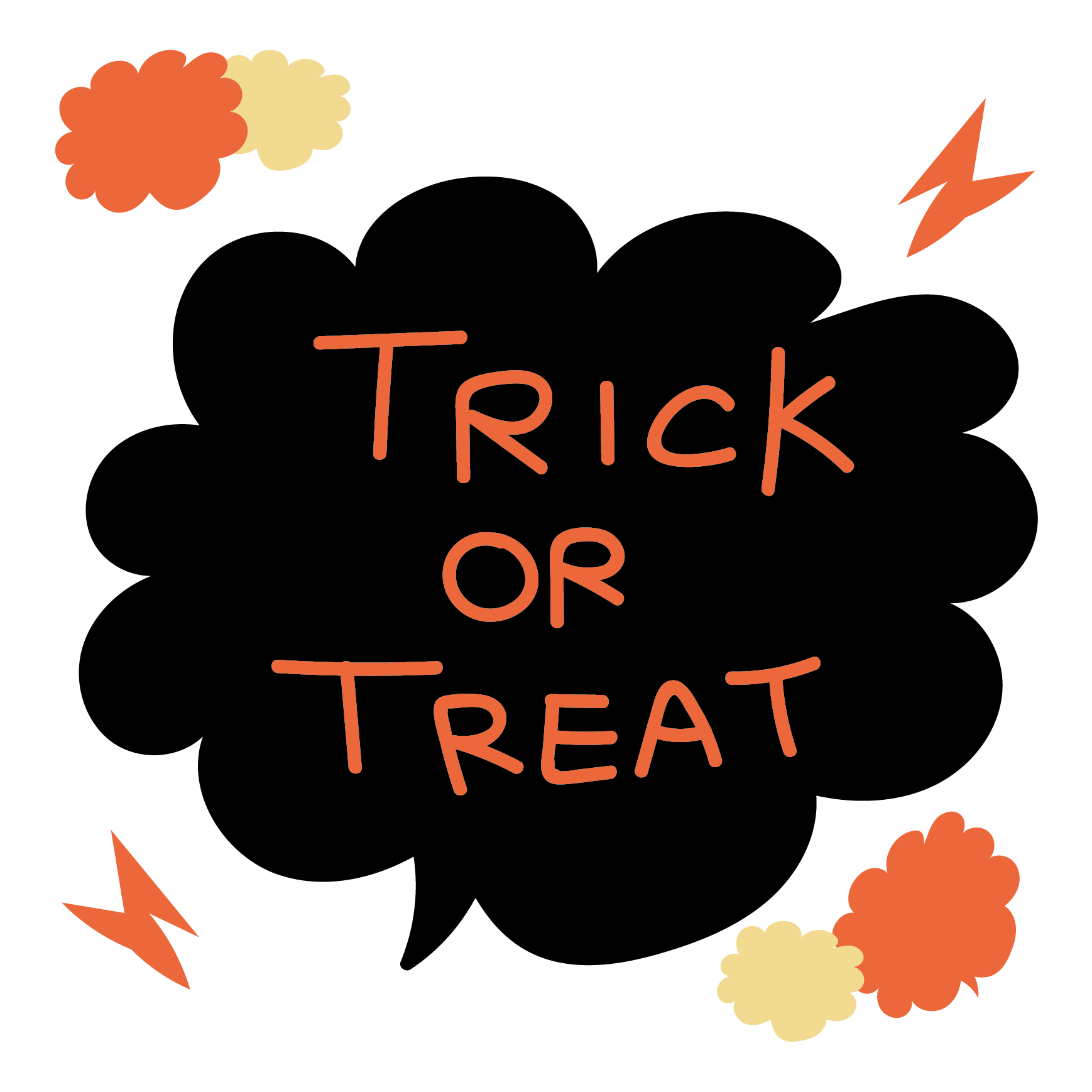 【ハロウィン】トリック オア トリート　TRICK OR TREATイラスト文字