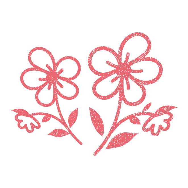 かわいい ♪ おしゃれなお花のスタンプ素材 イラスト | 商用フリー(無料)のイラスト素材なら「イラストマンション」
