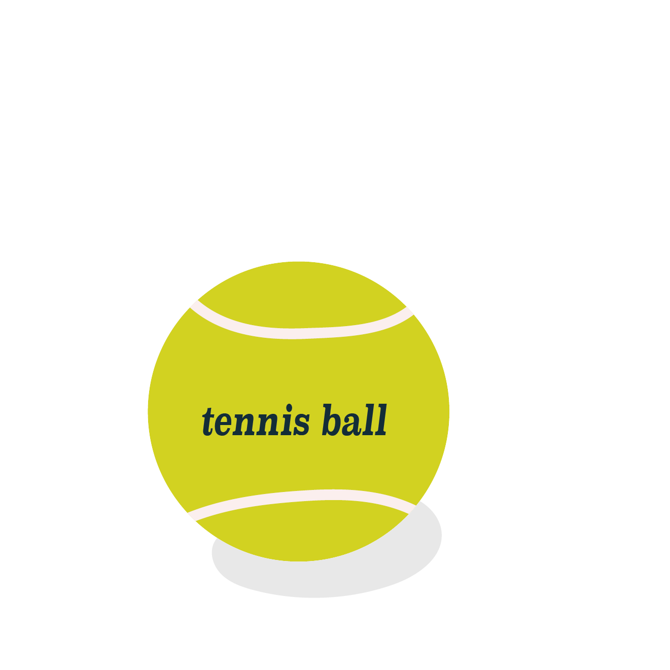 テニスの硬式ボール 　無料　イラスト【スポーツ】
