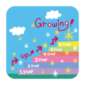 上昇 イメージ！Growing! 階段を上る！無料（フリー） イラスト