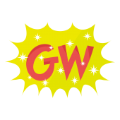 GW!ゴールデンウィークの文字（ロゴ）マーク　イラスト