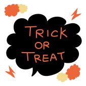 【ハロウィン】トリック オア トリート　TRICK OR TREATイラスト文字