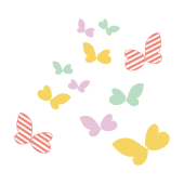 かわいい蝶（ちょう・ちょうちょ）のイラスト