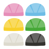 かわいい & おしゃれ！水泳帽 (子供用) ６色　無料　イラスト