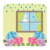 てるてる坊主♪てる坊主♪明日天気にしておくれ！のイラスト【梅雨】