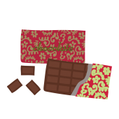 おしゃれなチョコレート（板チョコ）のイラスト