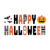 HAPPY HALLOWEEN! ハロウィンのかっこいい文字 デザイン イラスト