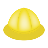 通園・通学帽子（黄色い帽子）の イラスト